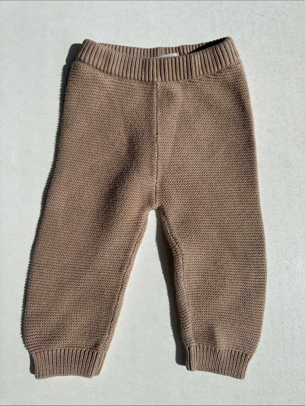 Baby knit pants in Taupe
